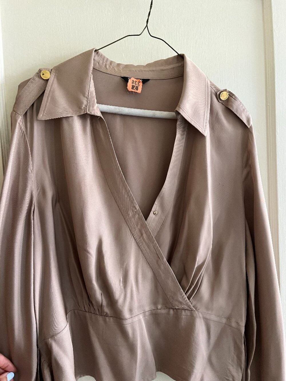 Guess Wrap Around Silk Blouse